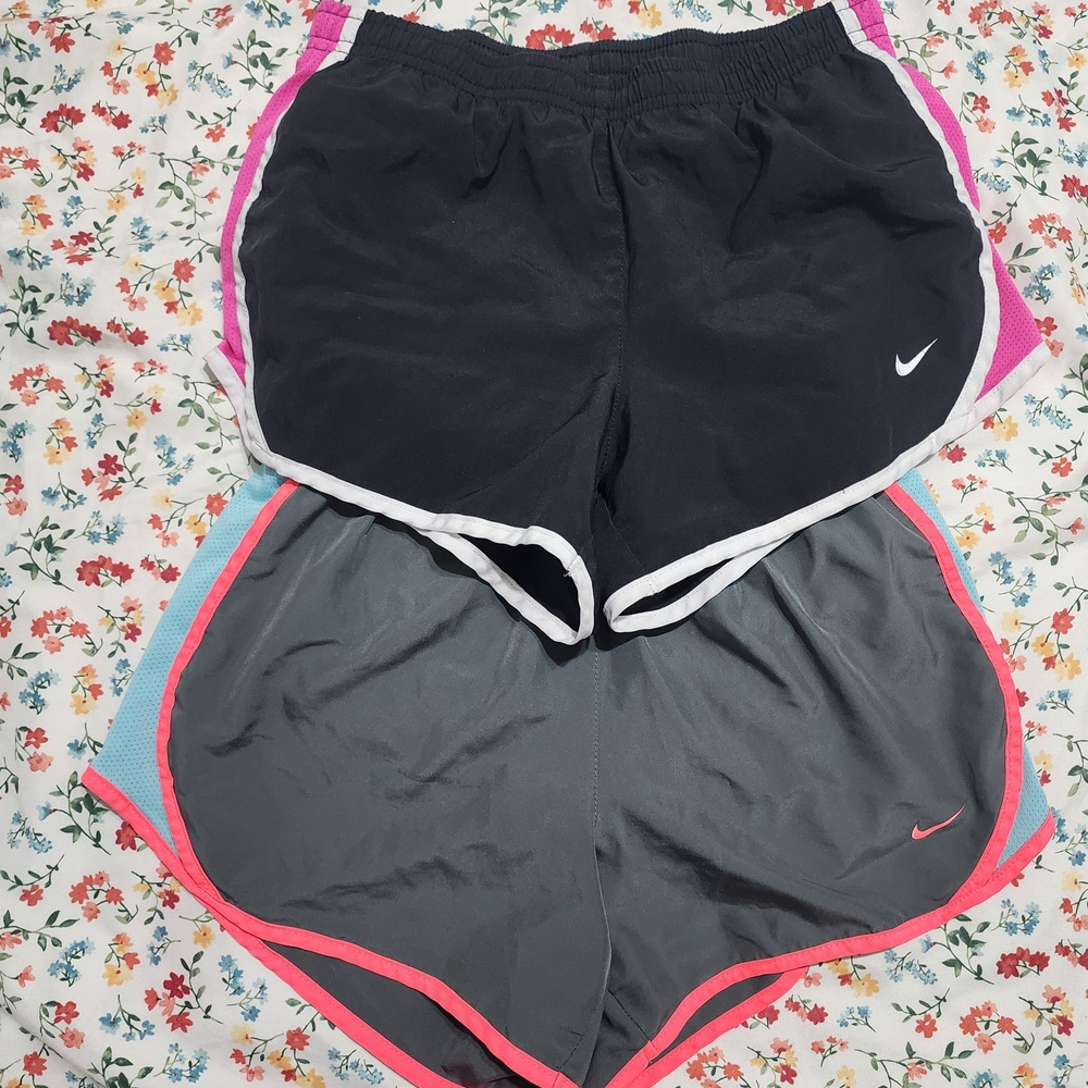 Nike Black and Gray Athletic Shorts Moisture-Wicking Design